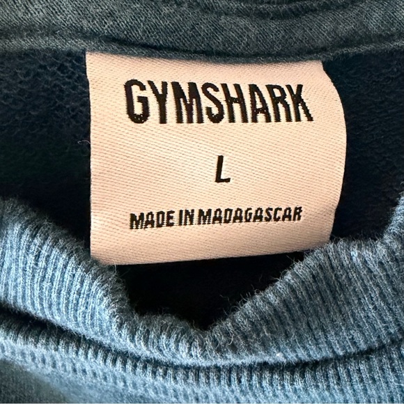 Gymshark Womens Rest Day Sweats Cropped Oversized Pullover in Steel Blue Marl, L - Picture 2 of 6